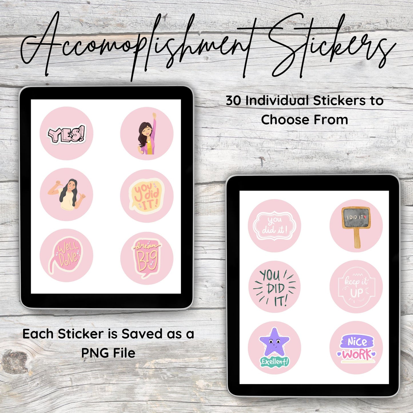 Evolve Aesthetic DIGITAL STICKERS | Digital Planner Stickers | Pre-cropped Digital Stickers | Affirmation and Gratitude Stickers | Manifestation Stickers