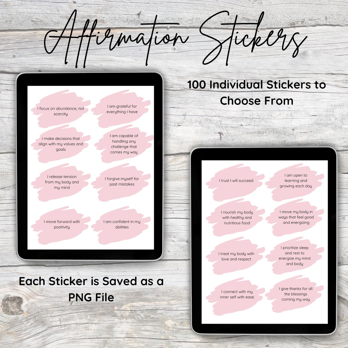 Evolve Aesthetic DIGITAL STICKERS | Digital Planner Stickers | Pre-cropped Digital Stickers | Affirmation and Gratitude Stickers | Manifestation Stickers